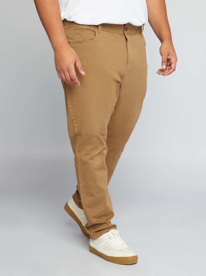 Pantalon slim - L30 Marron clair - Kiabi