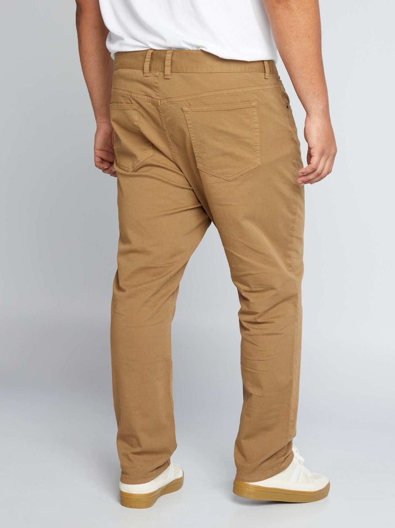Pantalon slim - L30 Marron clair - Kiabi