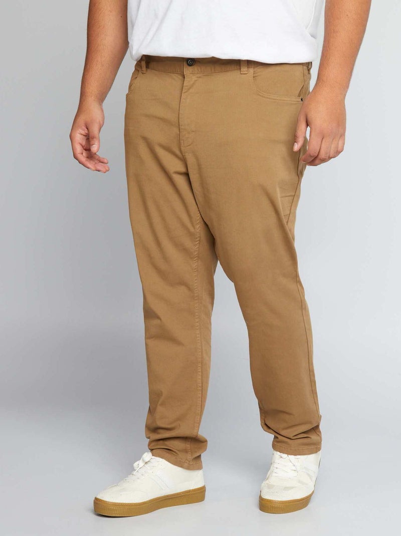 Pantalon slim - L30 Marron clair - Kiabi