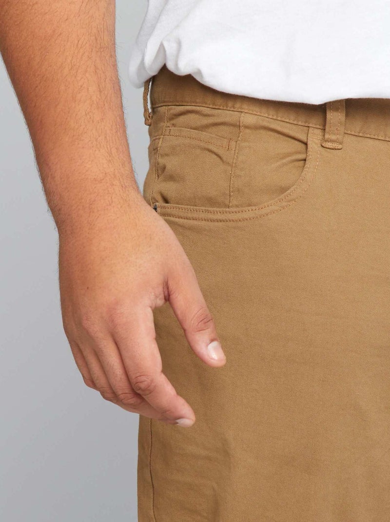 Pantalon slim - L30 Marron clair - Kiabi