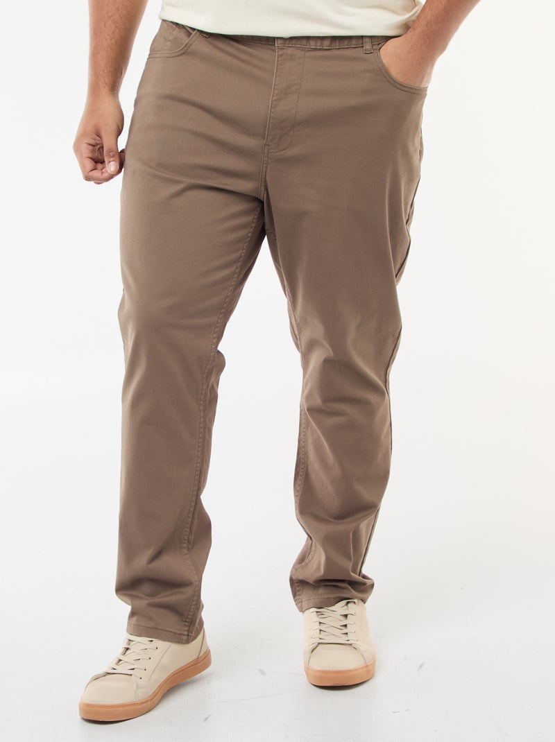 Pantalon slim - L30 Marron - Kiabi