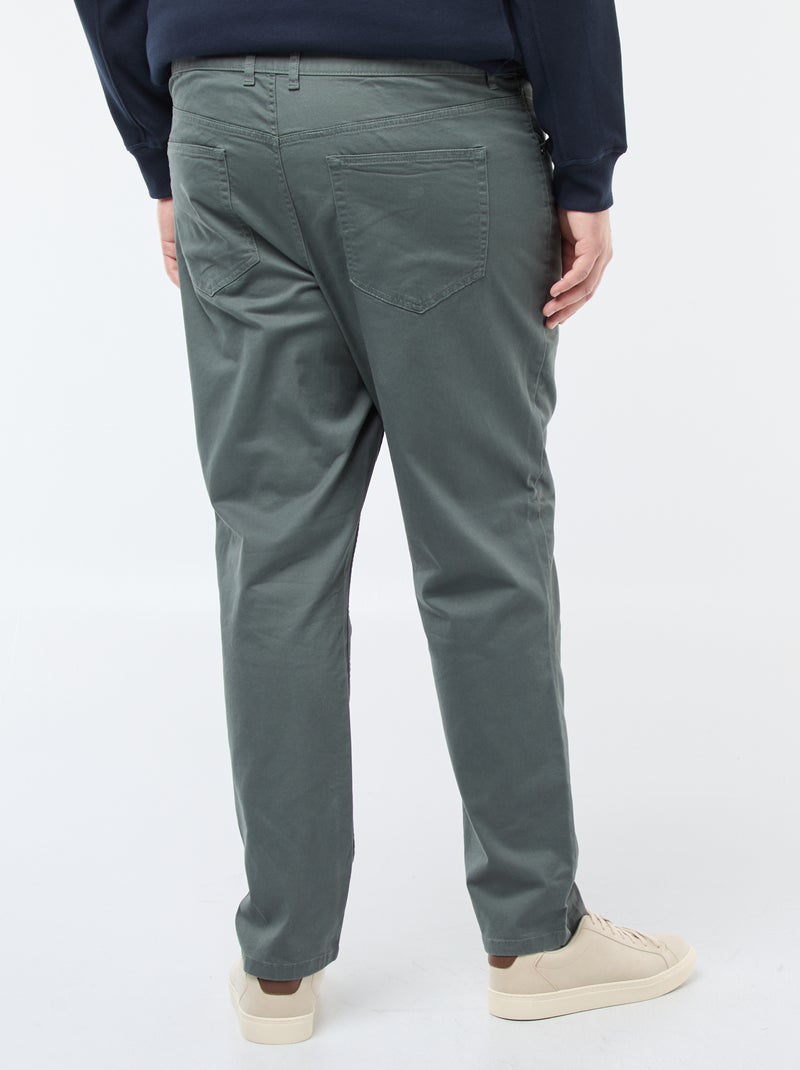 Pantalon slim - L30 Vert - Kiabi