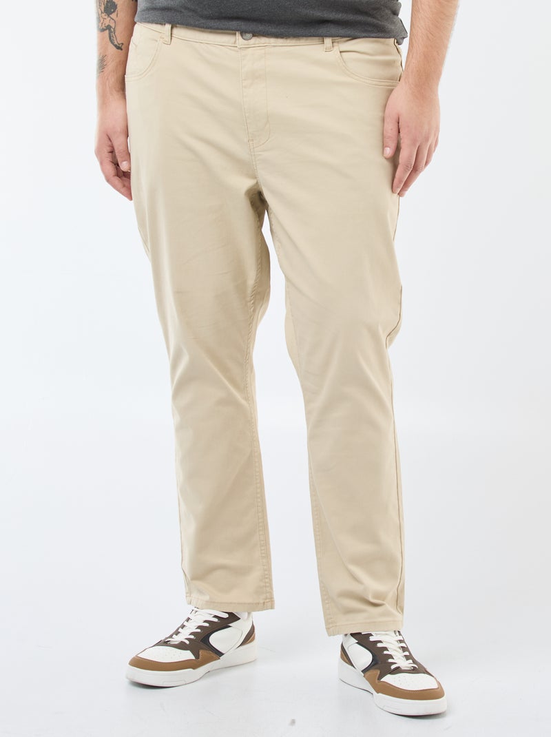 Pantalon slim - L32 Beige - Kiabi