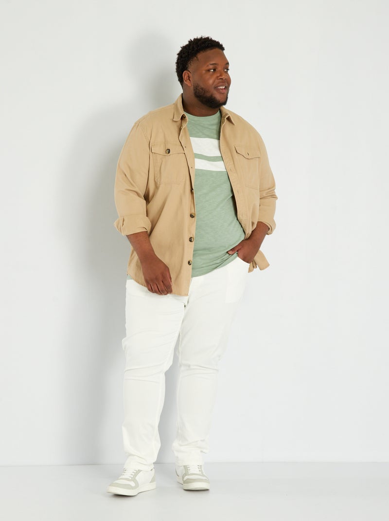 Pantalon slim - L32 Blanc - Kiabi