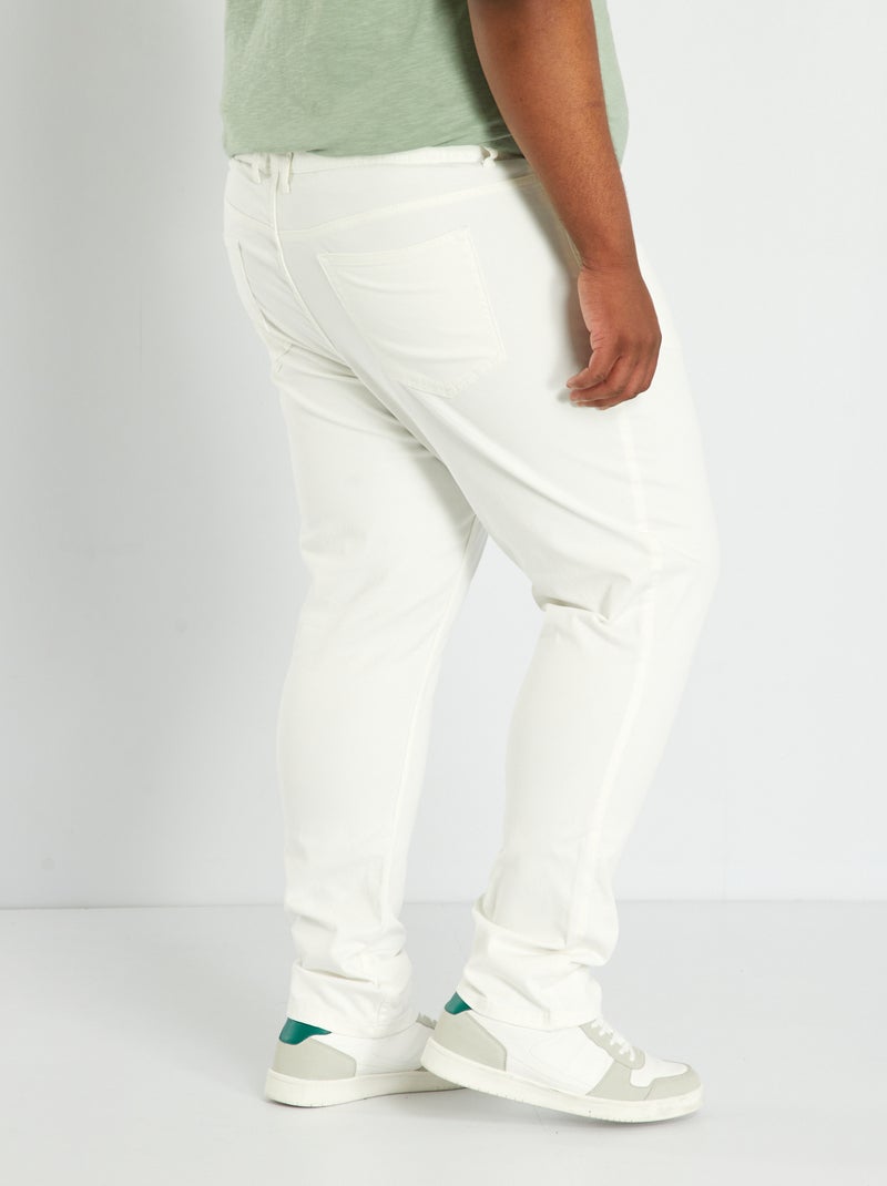 Pantalon slim - L32 Blanc - Kiabi