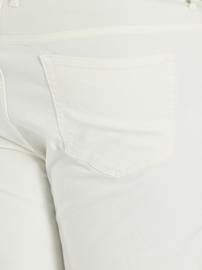 Pantalon slim - L32 Blanc - Kiabi