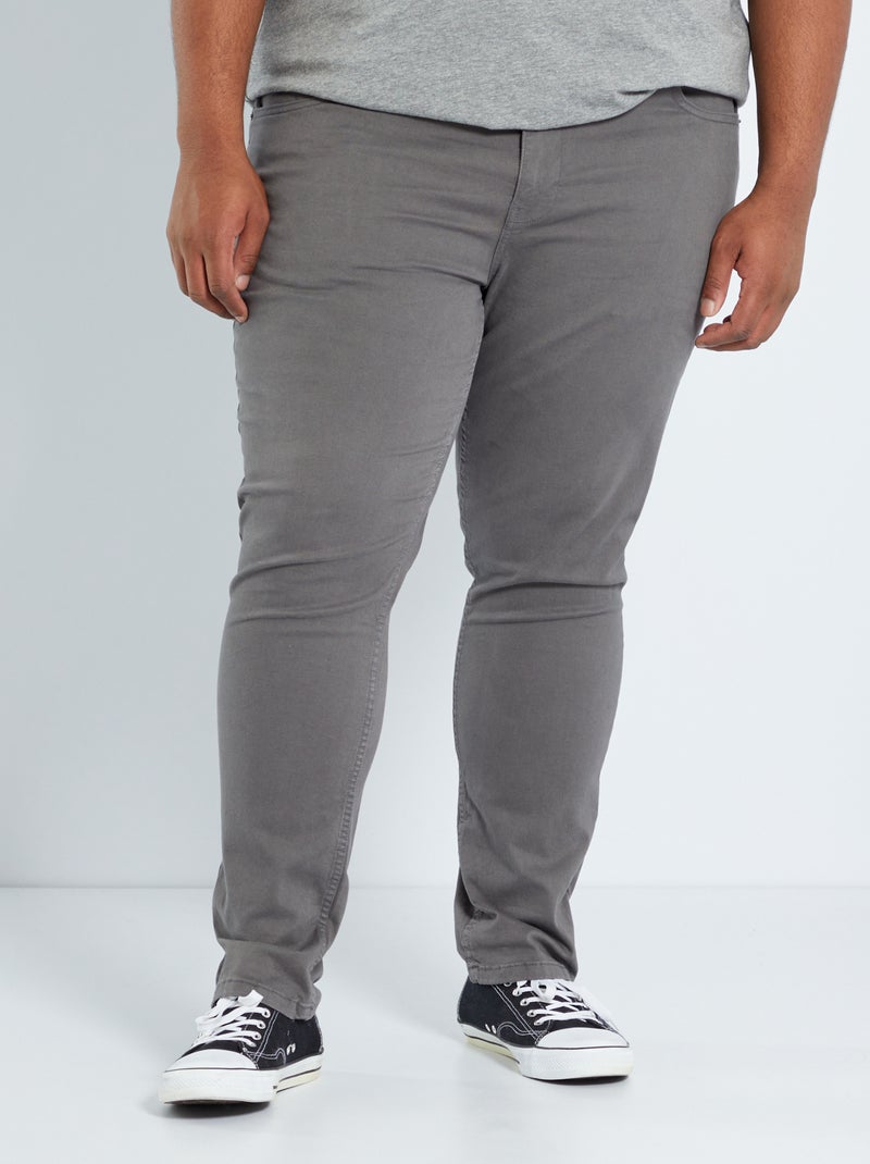 Pantalon slim - L32 Gris - Kiabi