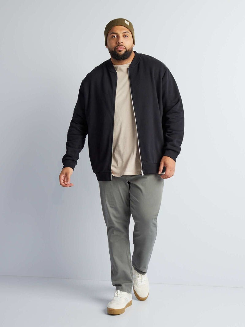 Pantalon slim - L32 Kaki grisé - Kiabi