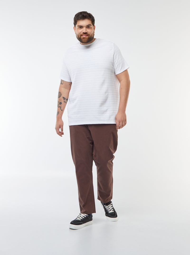 Pantalon slim - L32 Marron - Kiabi