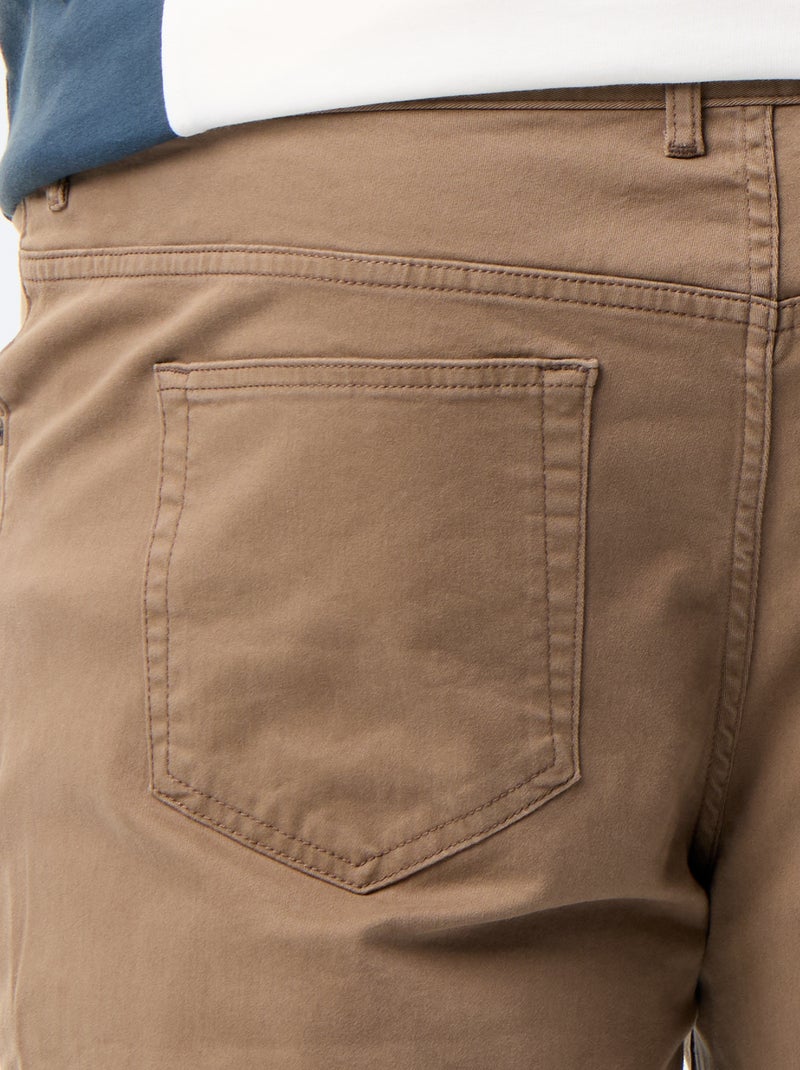Pantalon slim - L32 Marron - Kiabi