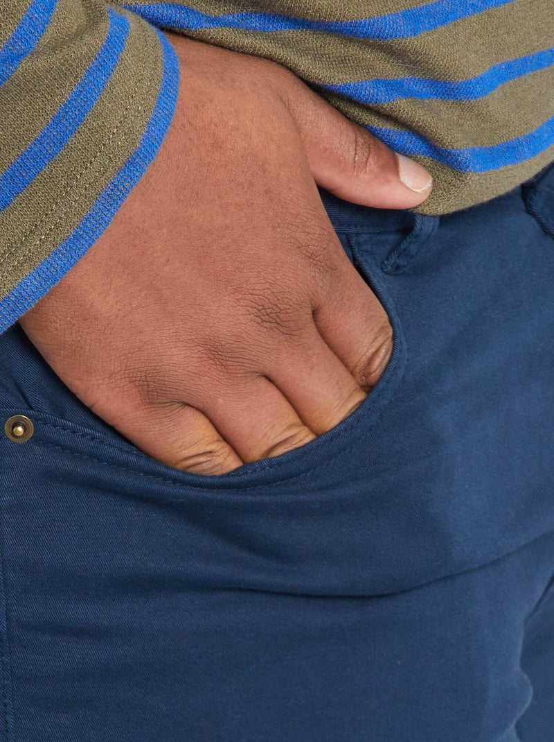 Pantalon slim - L34 bleu marine - Kiabi