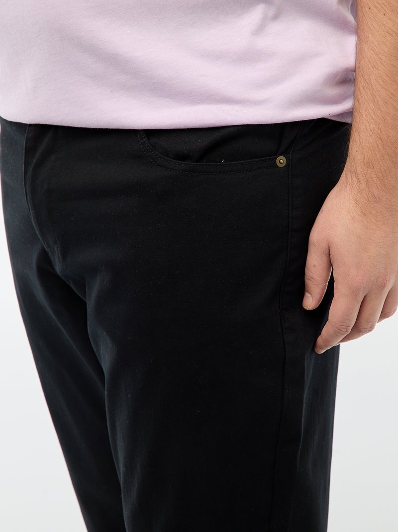 Pantalon slim - L34 noir - Kiabi