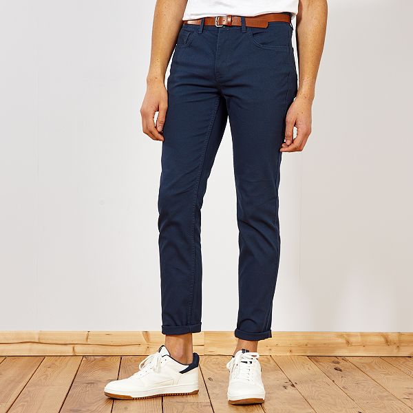 pantalon homme bleu marine