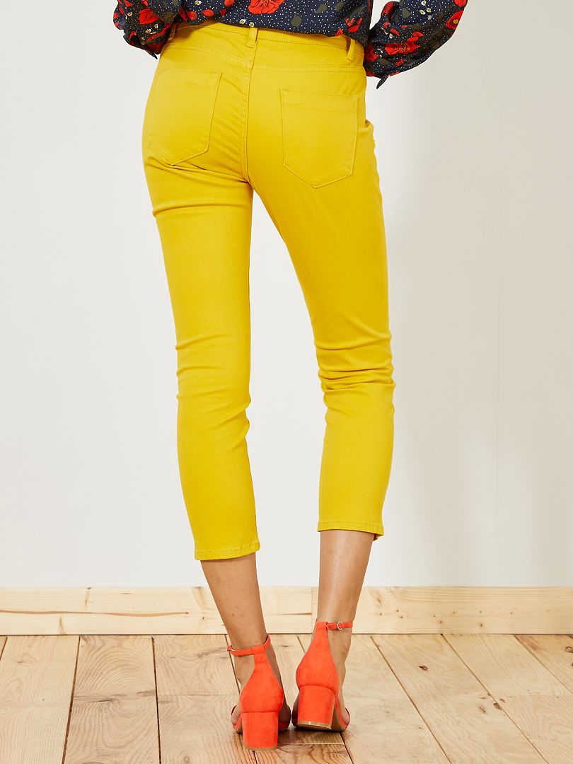 Pantalon Slim 7 8e Jaune Curry Kiabi 12 00€