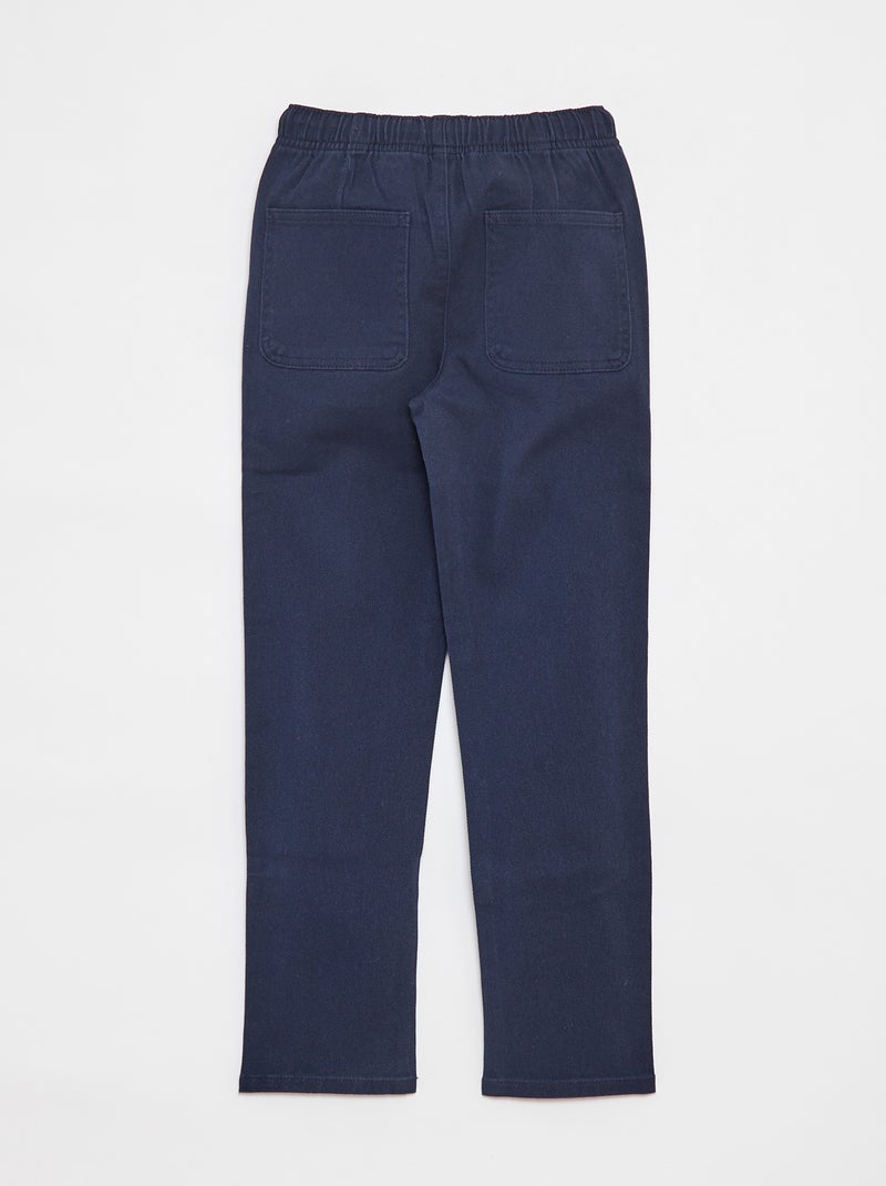 Pantalon slim avec taille ajustable Bleu - Kiabi