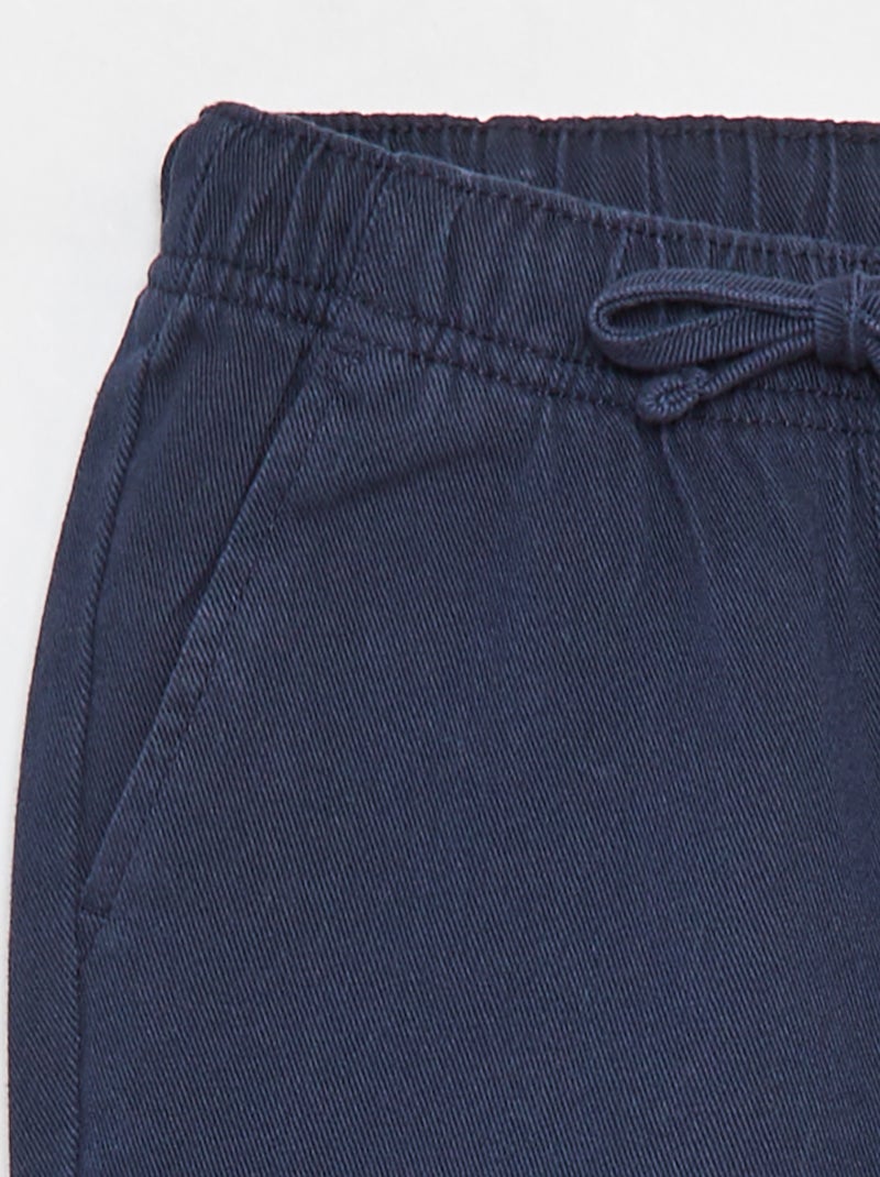 Pantalon slim avec taille ajustable Bleu - Kiabi