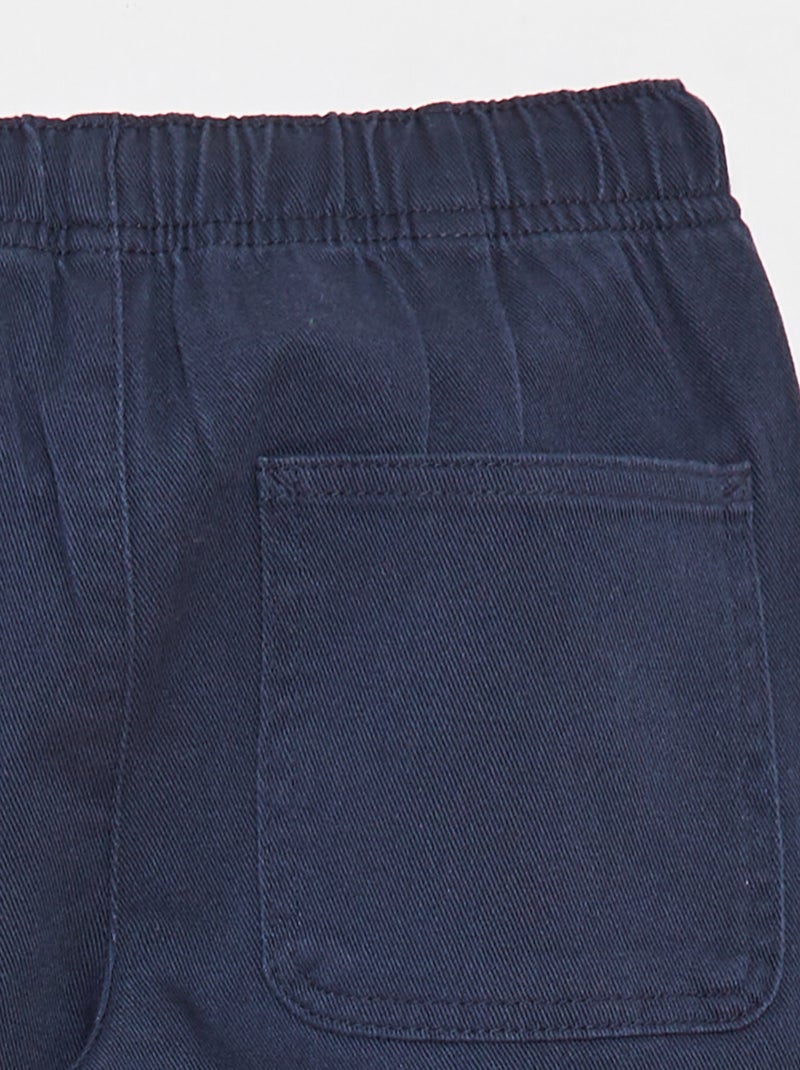 Pantalon slim avec taille ajustable Bleu - Kiabi