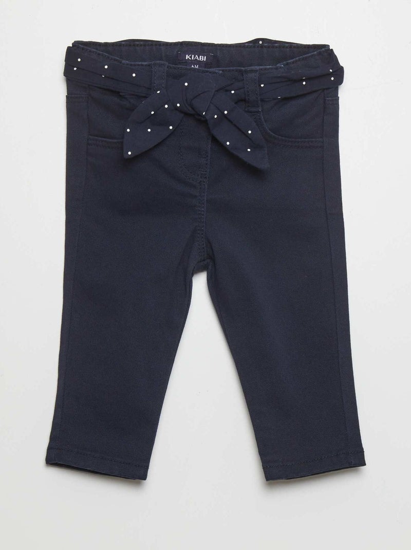 Pantalon slim Bleu marine - Kiabi
