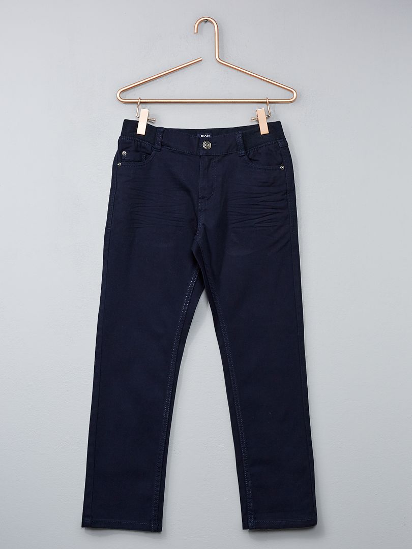 Pantalon slim bleu marine - Kiabi