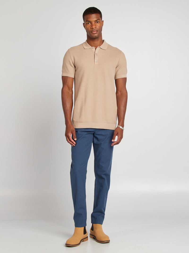 Pantalon slim chino Bleu - Kiabi