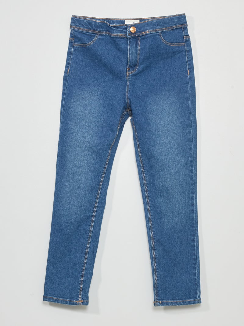 Pantalon slim denim - Coupe + confortable Bleu - Kiabi