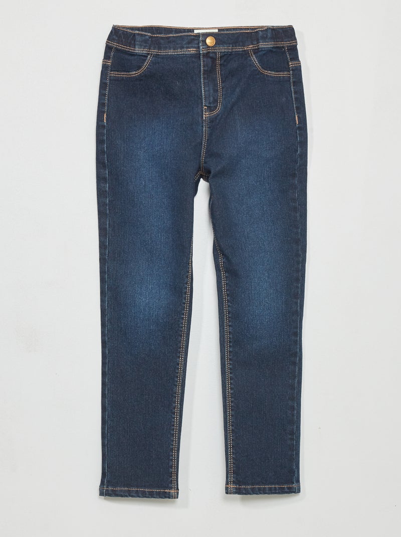 Pantalon slim denim - Coupe + confortable Bleu - Kiabi