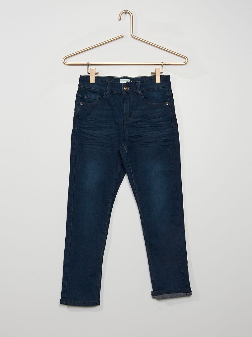 Pantalon slim denim bleu foncé - Kiabi
