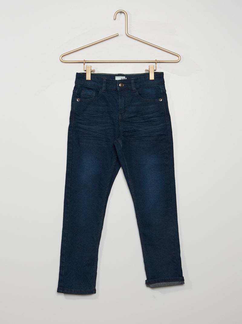 Pantalon slim denim bleu foncé - Kiabi