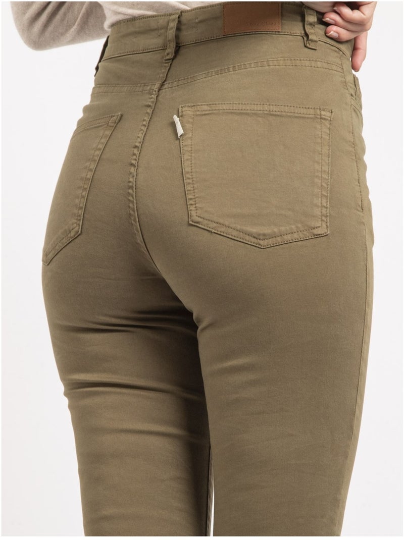 Pantalon slim EDITH Kaki - Kiabi