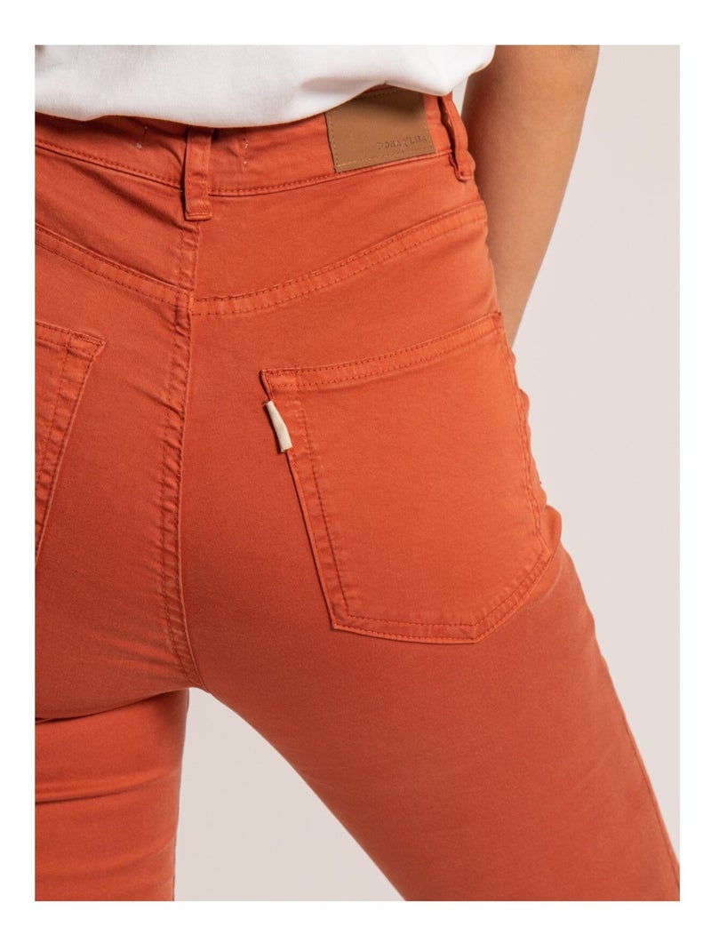 Pantalon slim EDITH Rouge brique - Kiabi