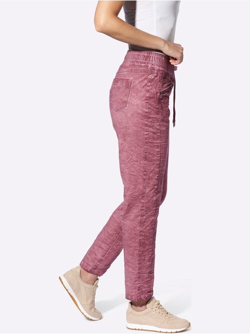 Pantalon Slim Effet Délavé - Taille Standard - Helline - Kiabi