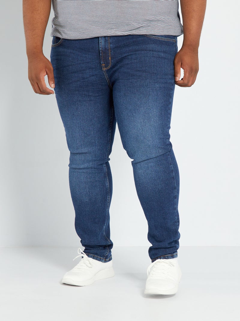 Pantalon slim en denim - 32L Bleu - Kiabi