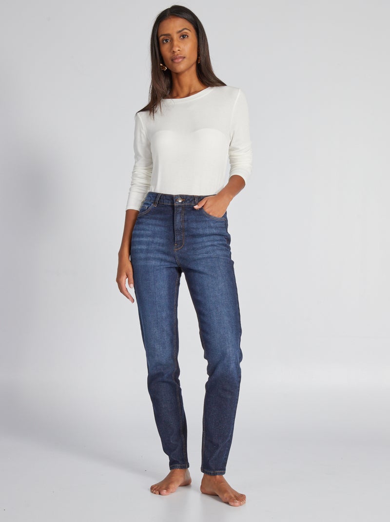 Pantalon slim en denim - 32L Brut - Kiabi