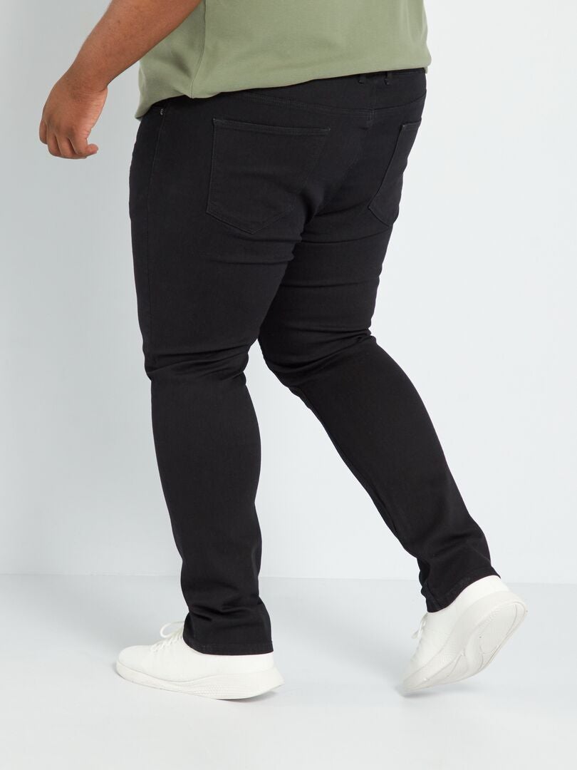 Pantalon slim en denim - 34L Noir - Kiabi