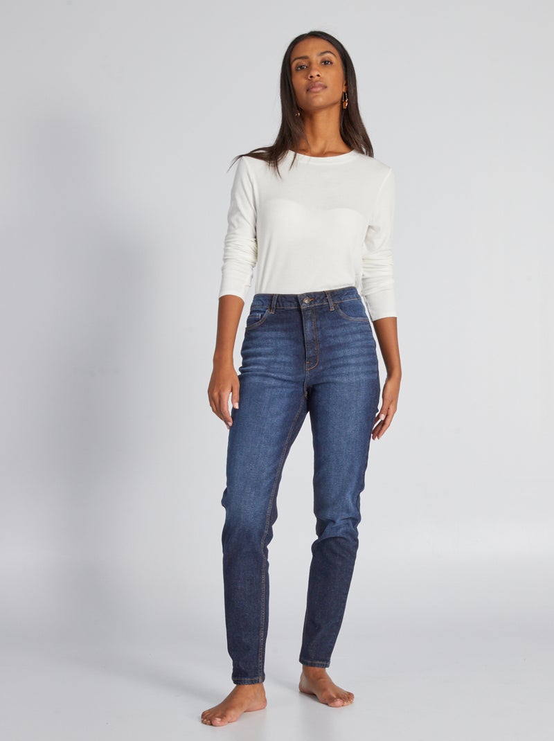 Pantalon slim en denim - L34 Brut - Kiabi