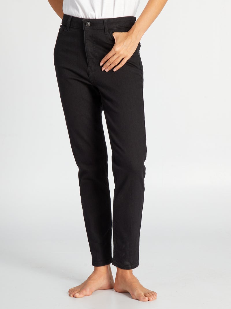 Pantalon slim en denim - L34 Noir - Kiabi