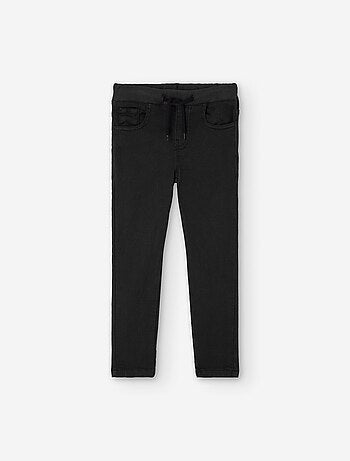 Pantalon slim en denim avec cordon de serrage