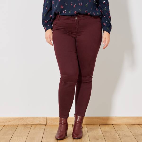 pantalon femme bordeaux