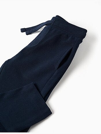 Pantalon slim en piqué de coton avec cordon