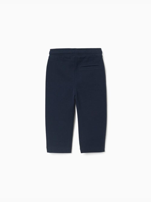 Pantalon slim en piqué de coton avec cordon - Kiabi