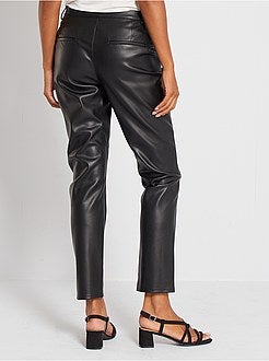 Pantalon slim en simili - Kiabi