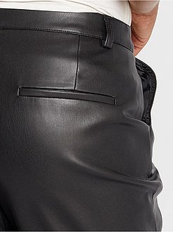 Pantalon slim en simili - Kiabi