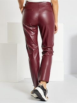 Pantalon slim en simili - Kiabi