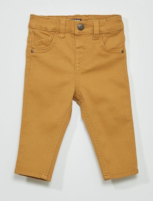 Pantalon slim en twill avec taille ajustable - Kiabi