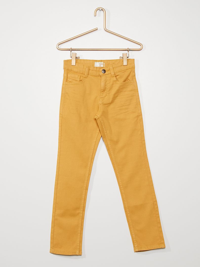 Pantalon slim en twill BEIGE - Kiabi
