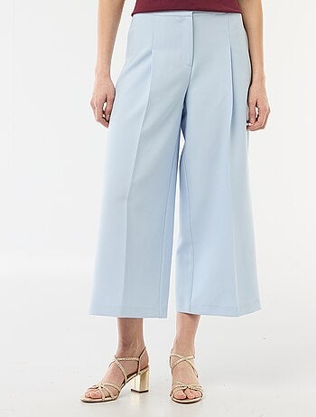 Pantalon slim femme en chaîne et trame