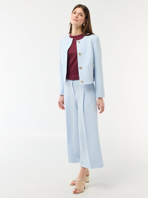 Pantalon slim femme chaîne et trame - Kiabi