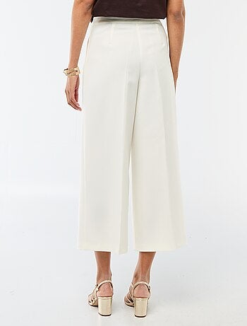 Pantalon slim femme en chaîne et trame