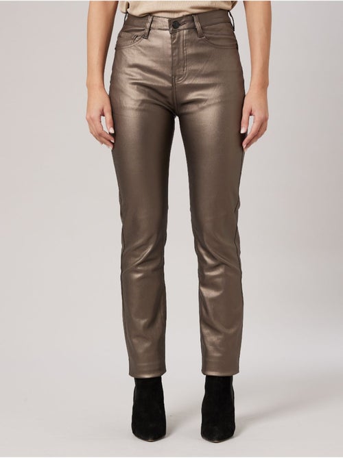 Pantalon slim femme en toile enduite 'deeluxe' - Kiabi