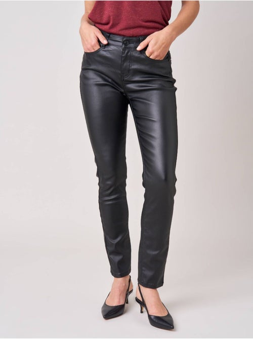 Pantalon slim femme en toile enduite 'deeluxe' - Kiabi